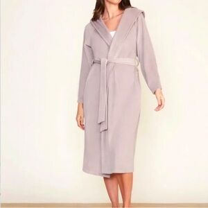 Women's Barefoot Dreams LuxeChic Hooded Long Hooded Robe - Light Taupe